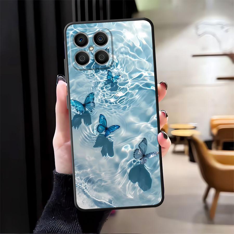 

Funda Phone Cover Case for Honor X8 X9a 8X X7 X5b X6 200 400 Lite 70 90 Magic5Lite Blue Butterfly Ocean Waves Honor X9b