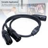 3 Pin XLR Male to Male XLR Cable Y Cable Balanced Microphone Cord Sound Adapter XLR Y Splitter