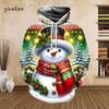 2025 Merry Christmas Graphic Sweatshirts Tree Pullover Hoodies for Men Clothes Santa Claus Hoody Snowman Sweatshirts Unisex Top
