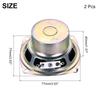 Uxcell 2pcs 10W 8ohm Mini Speakers Metal Shell Square Micro Mini Speakers DVD EVD Multimedia Mobile Portable Advertising Equipment Built-in