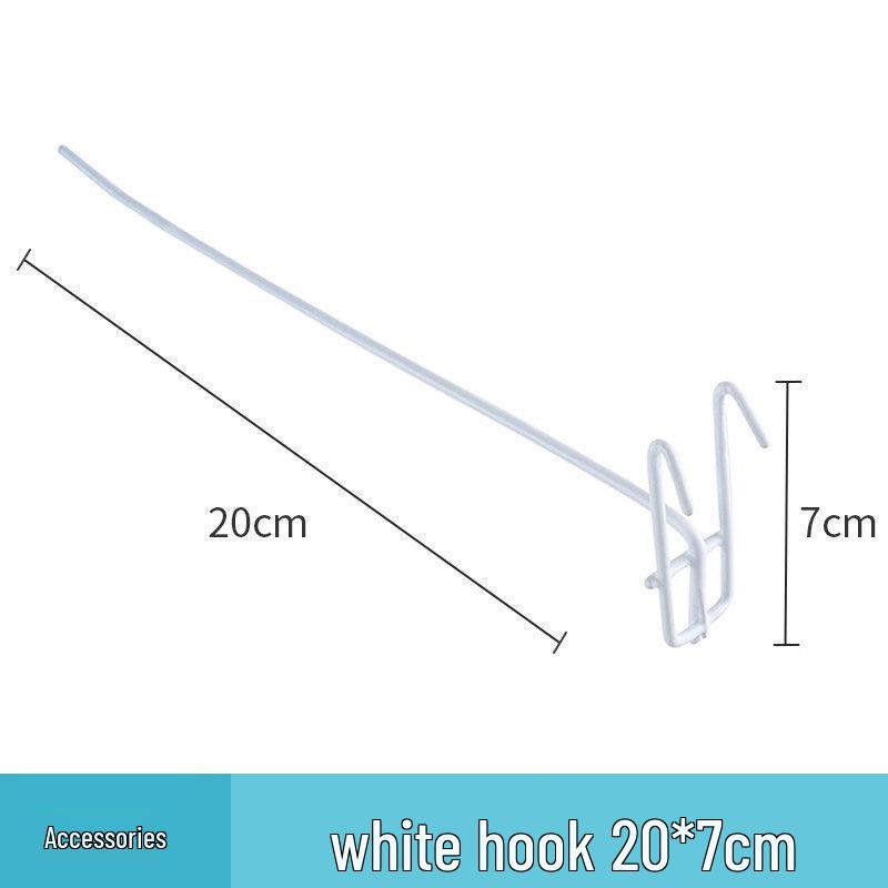 White Wire Mesh Grid Display Rack for Photos & Storage