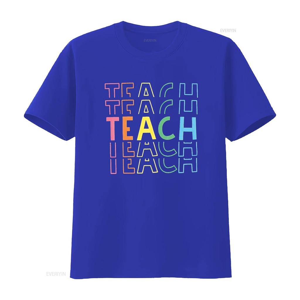 Teacher T Shirt Women Back to School Tops Funny Kindergarten Teaching Life Appreciation Casual Crew Neck Black Medium vintage