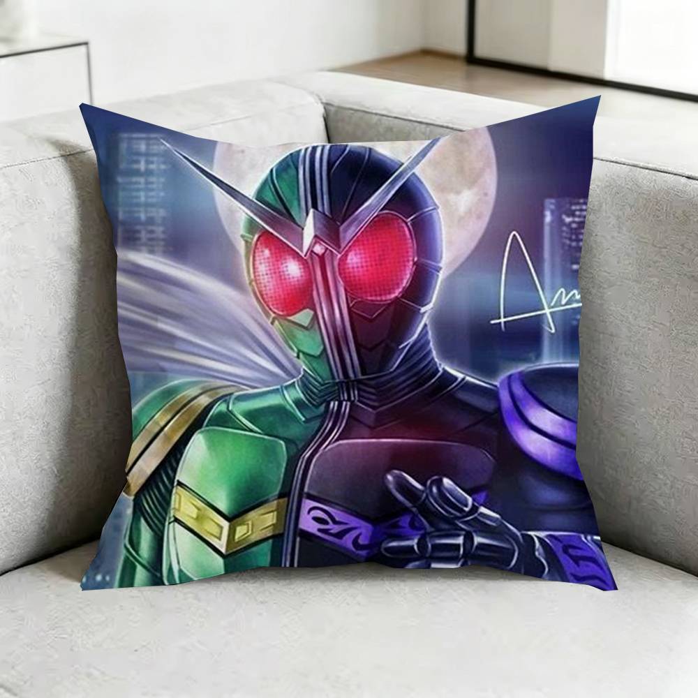 KamenN RRider Pillow Case Square DoubleSided Sofa Cushion Cover Bedroom Bedside Pillow Gift
