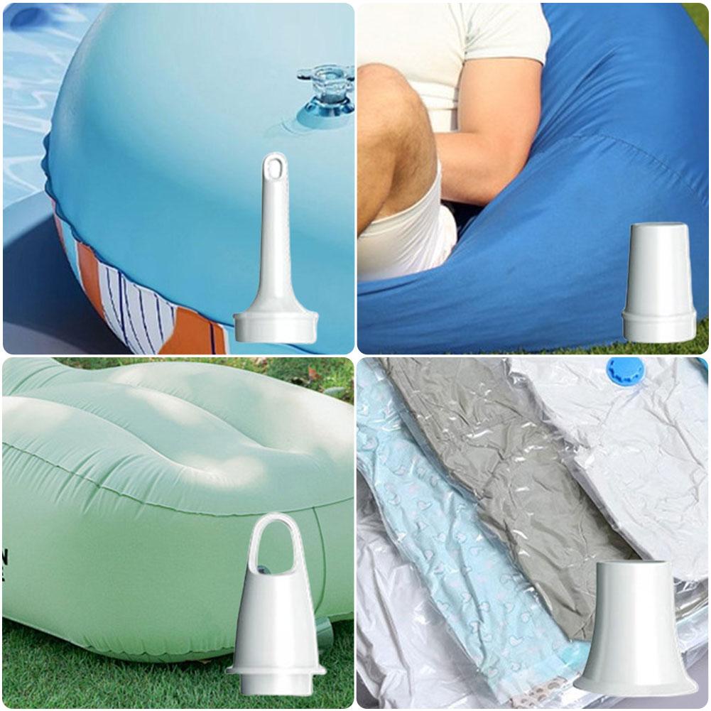 Camping Light Mini Air Inflator Pump 3 Lighting Modes Electric Air Pump Mini Inflate Deflate Pump for Inflatable Mats Swim Ring
