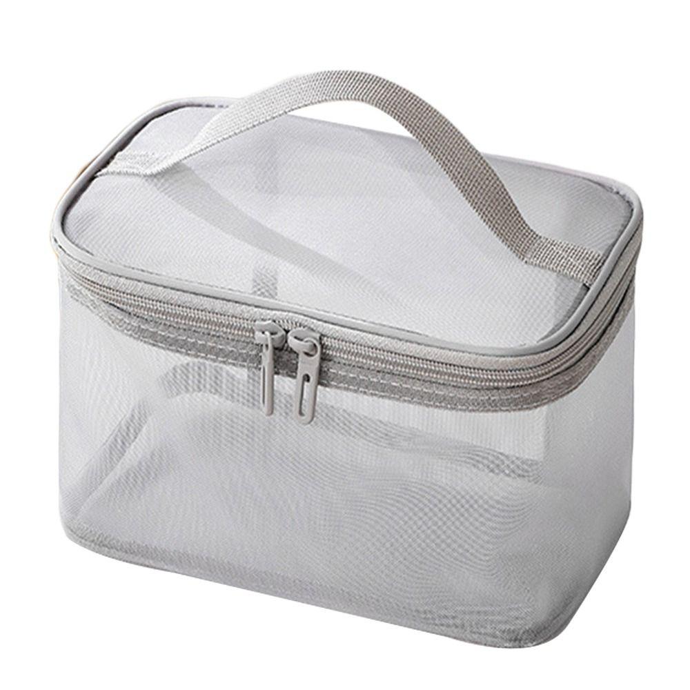 

Storage High Quality Makeup Case Travel Cosmetic Bag Makeup Bag Toiletry Bag Large Capacity grey-single layer