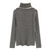 Autumn Winter Striped Turtleneck Knitted Sweaters for Women New Long Sleeve Top Women Sweater All-match Bottoming Shirt