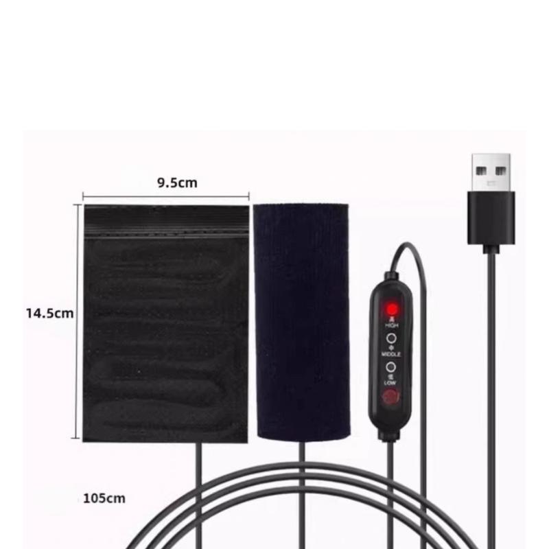 1 Set Schnelles Aufheizen Nicht-Zerstörende Aufklebbare Montage Wärmer Moto USB Beheizte Lenkergriffe 3-stufige Temperaturregelung