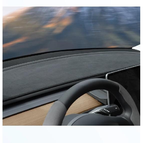 For Tesla Model Y Juniper Suede Leather Dashmat Model 3 Highland Car Dashboard Cover Pad Dash Mat SunShade Carpet Accessories