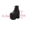Stivali 17cm Per Donna Moda Stivaletti Neri Stile Punk Autunno Scarpe Cosplay Tacco Alto Stivali Piattaforma Goth Bottes Femme