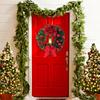 40cm Artifical Christmas Wreath Handmade No Fading Decorative Garland For Indoor Outdoor Front Doors