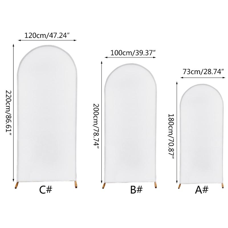 Arch Backdrop Background Cover Birthday Party Banquets Decoration for Wedding Double Sided Elastic Arched Fabric 3 Sizes