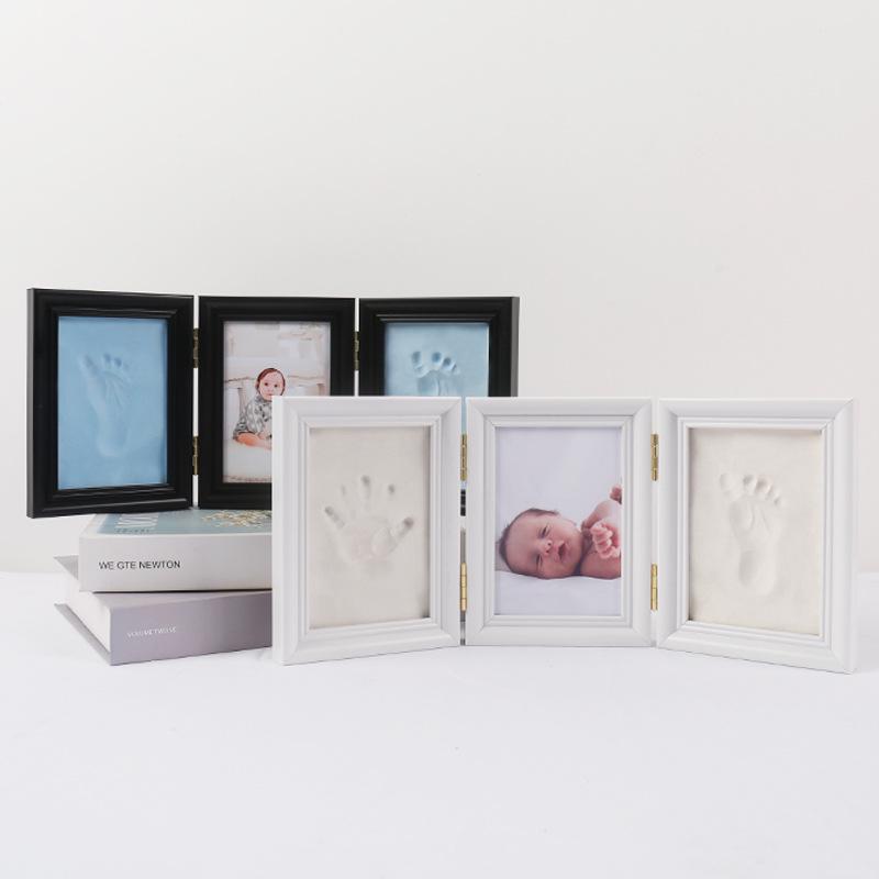 Baby Hand & Footprint Clay Photo Frame for Newborns - Perfect Keepsake for First Birthday and Milestones