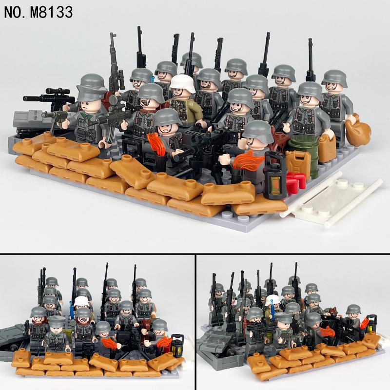 Weltkrieg II Militär Serie Battlefield Medical Corps Soldat Baustein Spielzeug