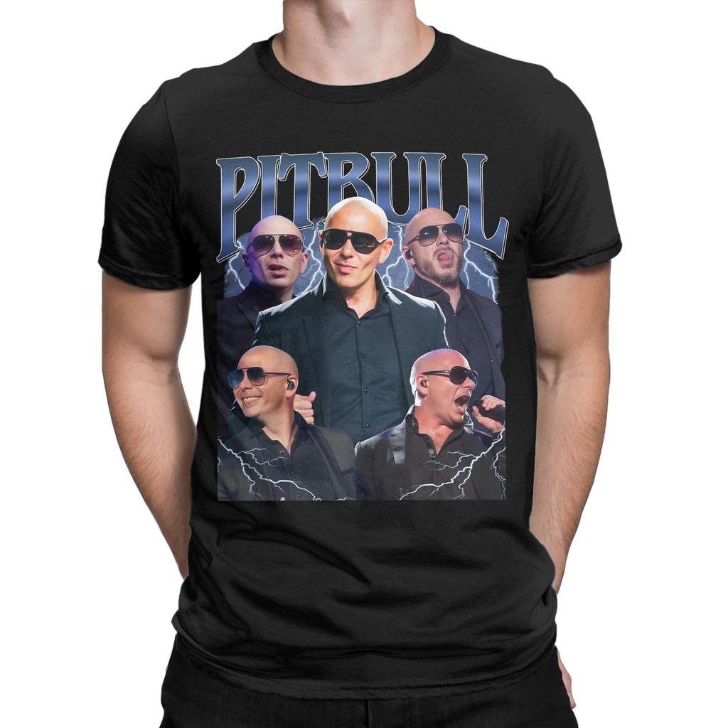 Novelty Pitbull Rapper Mr. Worldwide T-Shirt Men O Neck Pure Cotton T Shirt  Short Sleeve Tee Shirt Plus Size Tops