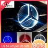 Nuovo 2025 Auto Calda Griglia Anteriore Emblema a Stella Logo Illuminato a LED Luce Bianca Blu Rossa per Mercedes Benz W205 C E R ML GL GLA CLA