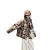 European classic plaid white duck down down bread clothes women's fashion thickened warm small coat tide