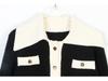 Knitted Socialite Color Block Cardigan & Skirt Set - Autumn/Winter 2024