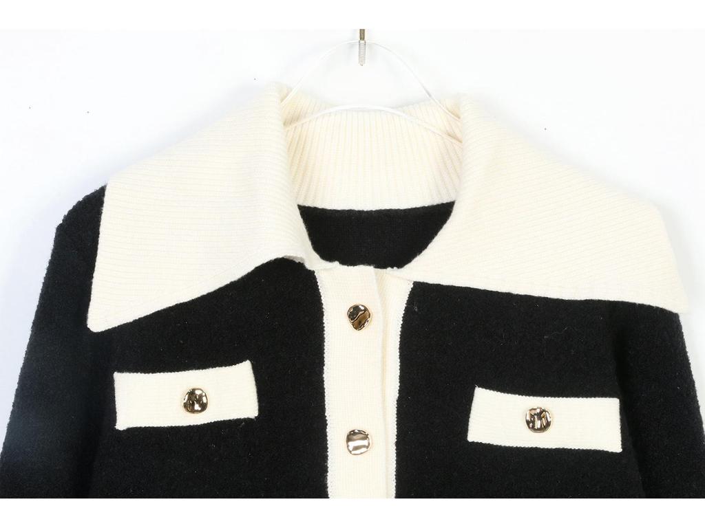 Knitted Socialite Color Block Cardigan & Skirt Set - Autumn/Winter 2024