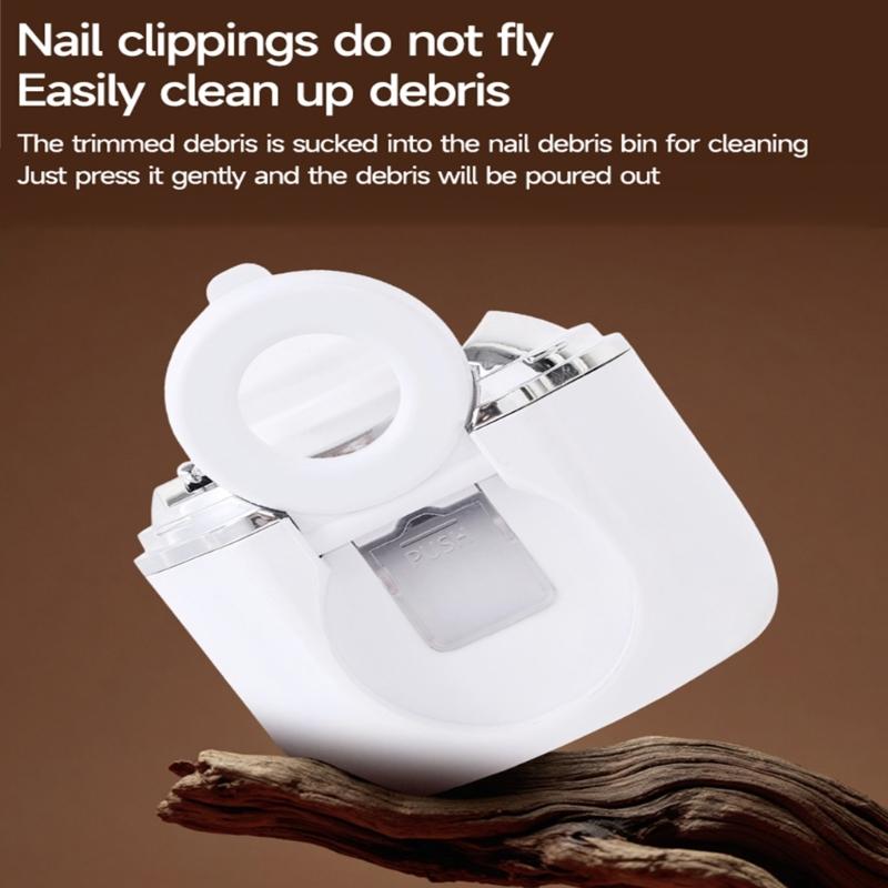 Electric Nail Clippers with ABS Safety Handle and AntiSlip Grip for Secure Nail Cutting Experience at Home or Travel