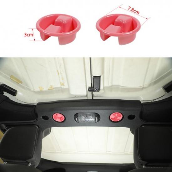 Pink Roof Remove Switch Knob Cover Trim For Jeep Wrangler JK 2007-17 Accessories
