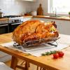 Adjustable Roasting Rack Non-Stick Turkey Chicken Rack Premium Foldable Oven Rack  Dishwasher