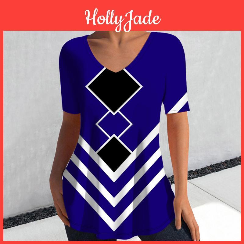 New 2024 Summer Fashion Womens Tshirt Vneck Daily Top Casual 3d Printed T Shirt For Women Streetwear Shirt Harajuku Clothes