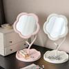 1 Charming Sunflower Makeup Mirror with Storage Tray, 360 ° Rotation, Adjustable, Dormitory and Bedroom Decoration