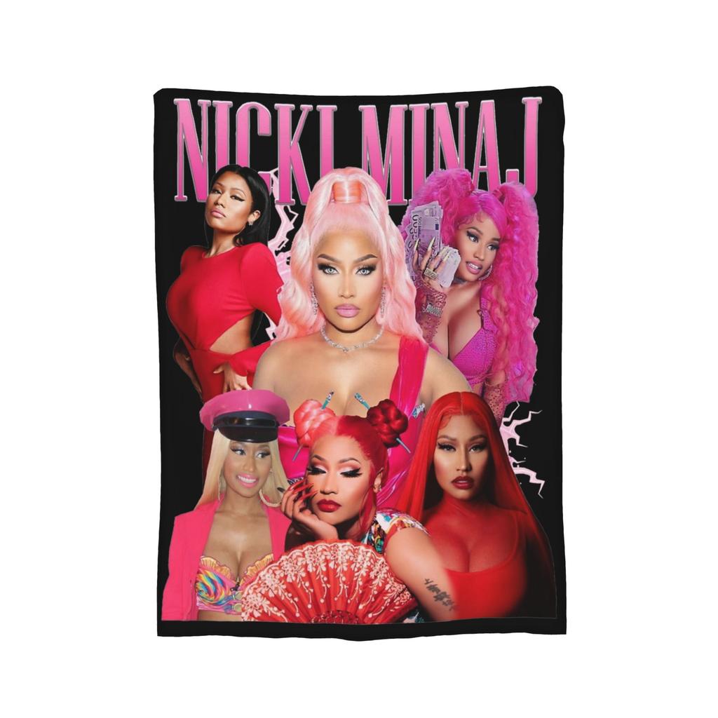 Nicki Minaj Blankets Fleece Textile Decor   Multifunction Ultra-Soft Throw Blankets for Bed Car Quilt