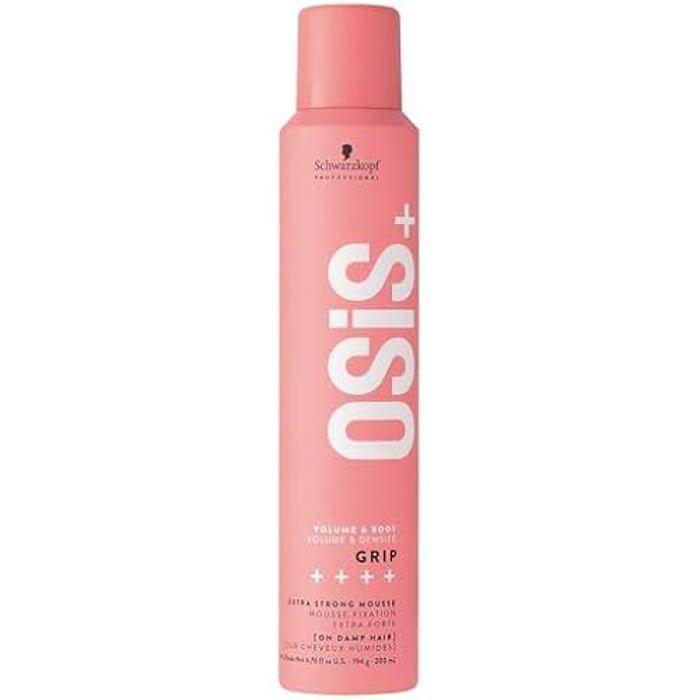 Mousse Coiffante - SCHWARZKOPF - Osis+ Grip - Fixation Extrême - 200 Ml - Tous Types De Cheveux