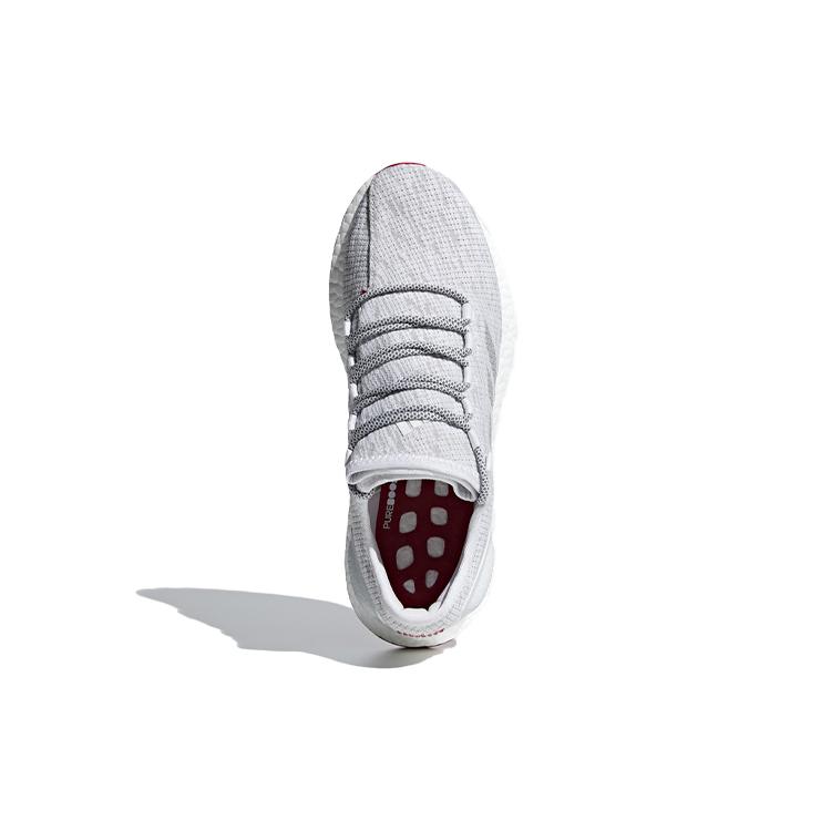 Adidas Pure Boost Fabric Lightweight Anti Slip Low top Running Shoes Unisex Gray White Red CM8333