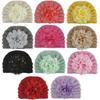 New children's knitted hat baby baby autumn and winter warm wool hat bonding hot golden flower children's hat
