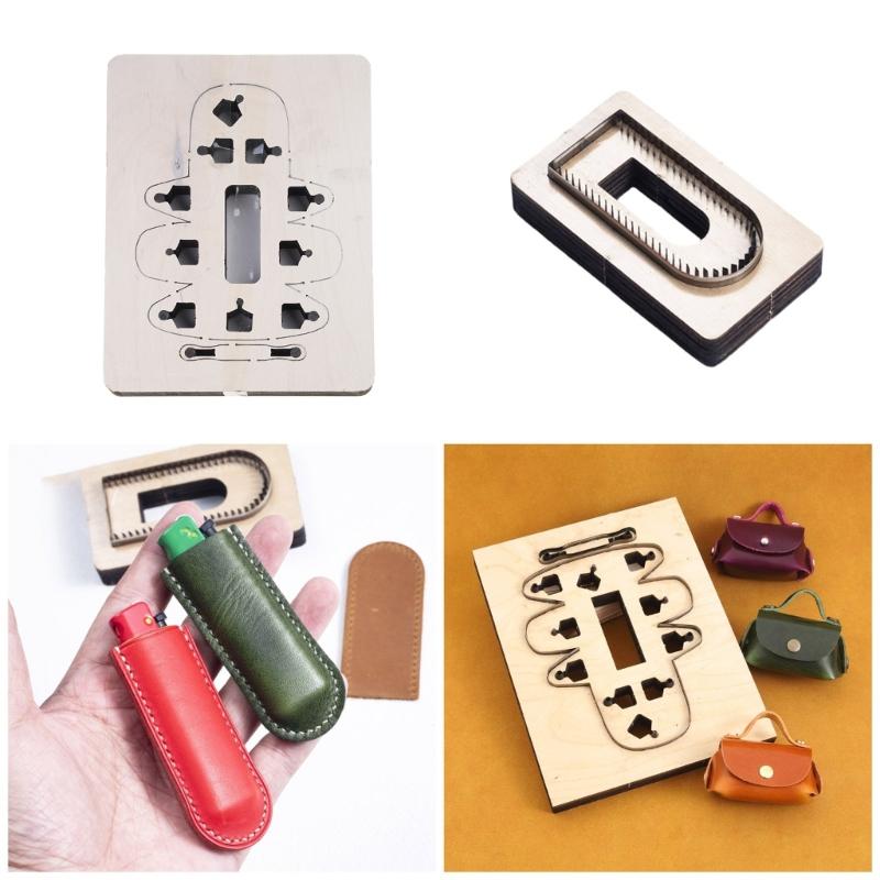 Fashionable Small Leather Cutting Die Convenient for Craft Handbag Coin Holder Keychain and Without Sewing Card Designs
