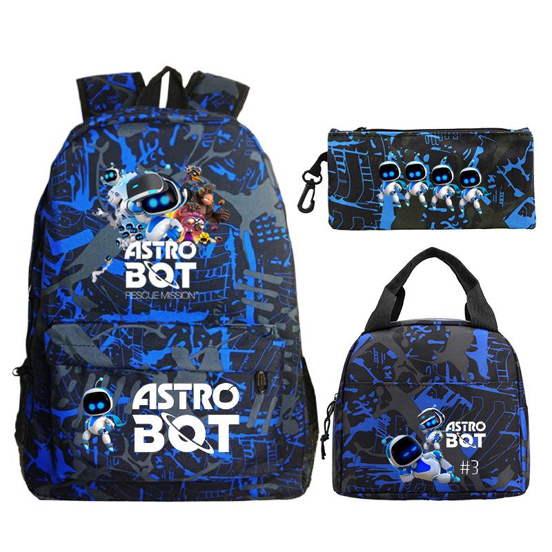 Neues Astro Bot Spiel Merchandise Druck Grund- und Sekundarschule Schultasche Außenhandel Freizeit Kinder Federmäppchen Lunchtasche