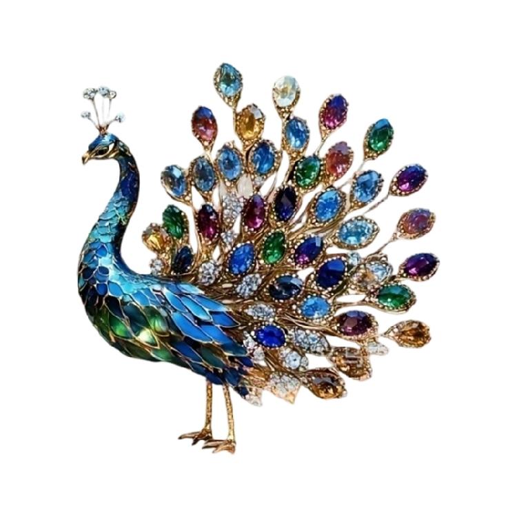 Acrylic Peacocks Statue Figurines Table Centerpieces Animal Figurines Sculptures Table Ornament for Home Office Decors