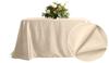 Cream Matte Velvet Tablecloth For Table 230X230Cm