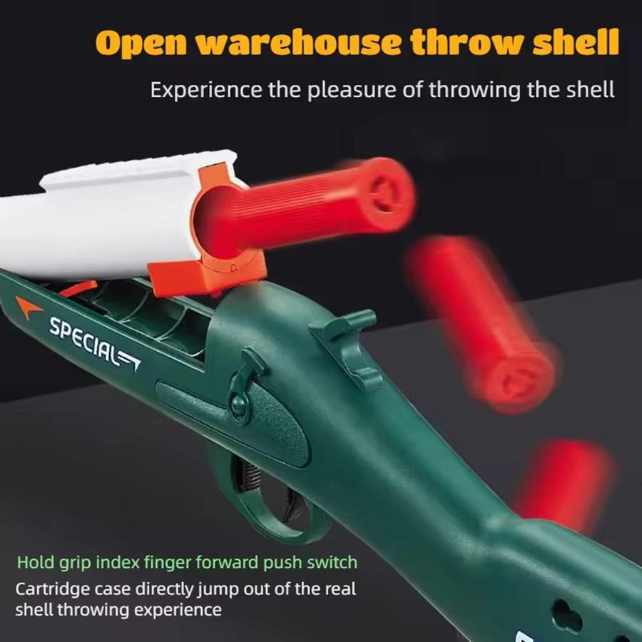 Mini S686 Rifle Shell Ejection Toy Gun Soft Bullet Manually Loaded Outdoor Sports CS Shooting Game Weapon for Children Boys Gift