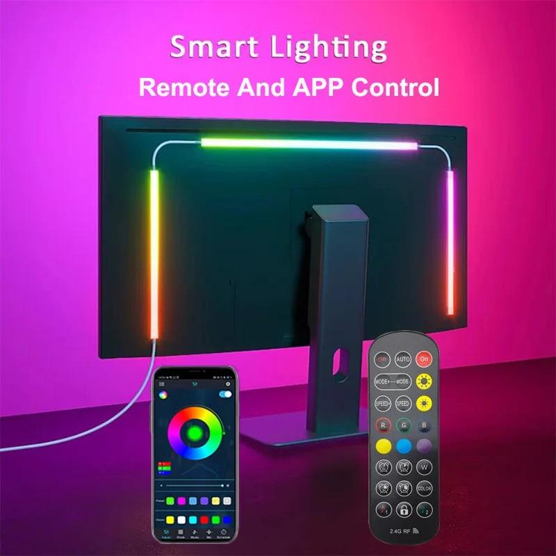 Computerbildschirm-Lichtleiste Monitor RGBIC Bluetooth LED-Lichter Umgebungsbeleuchtung Musik-Sync APP-Steuerung PC-Hintergrundbeleuchtung Spielzimmer