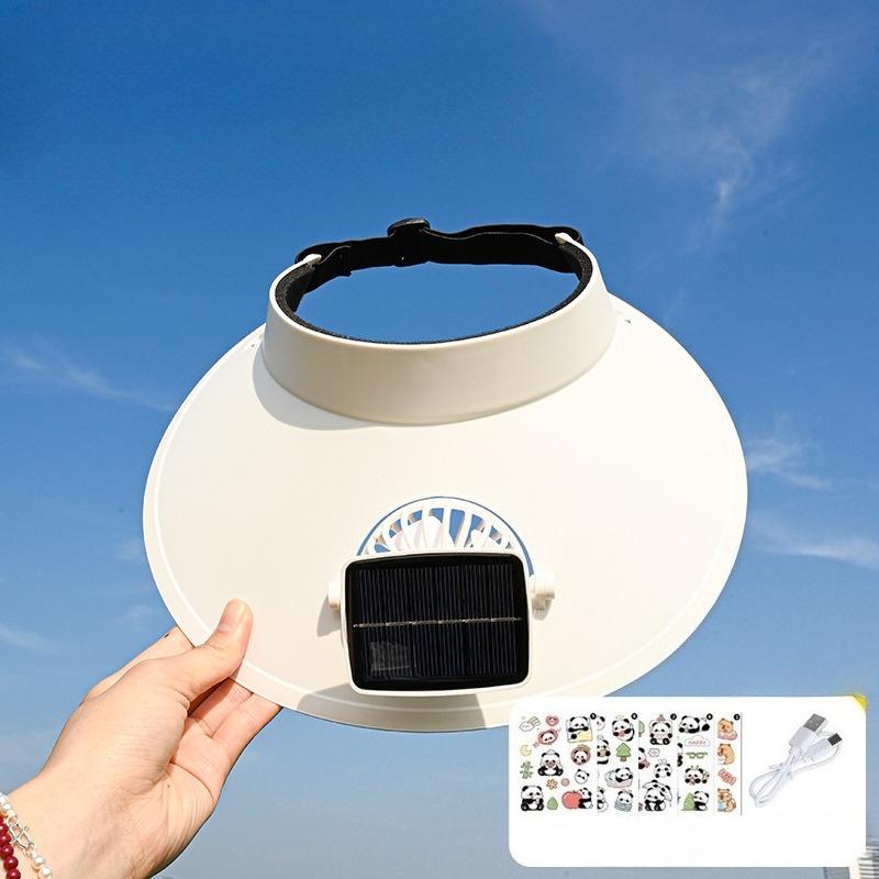

Hat with Fan Solar Charging Sun Protection Hat Multifunctional High Wind USB Portable Small Fan Cool Comfortable and Breathable