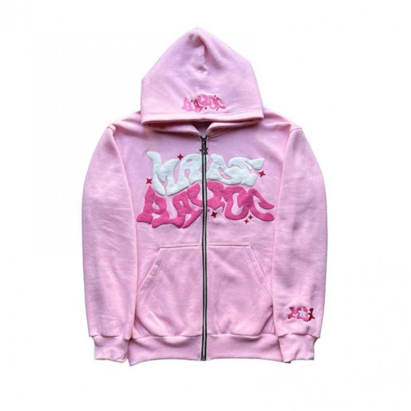 2025 Y2K Gothic Punk Hip Hop Digital Print Zipper Hoodie