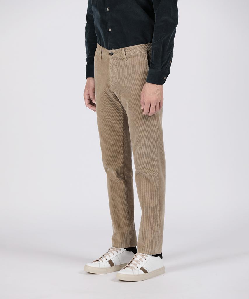 PANICALE Beige Corduroy Regular Fit Pants