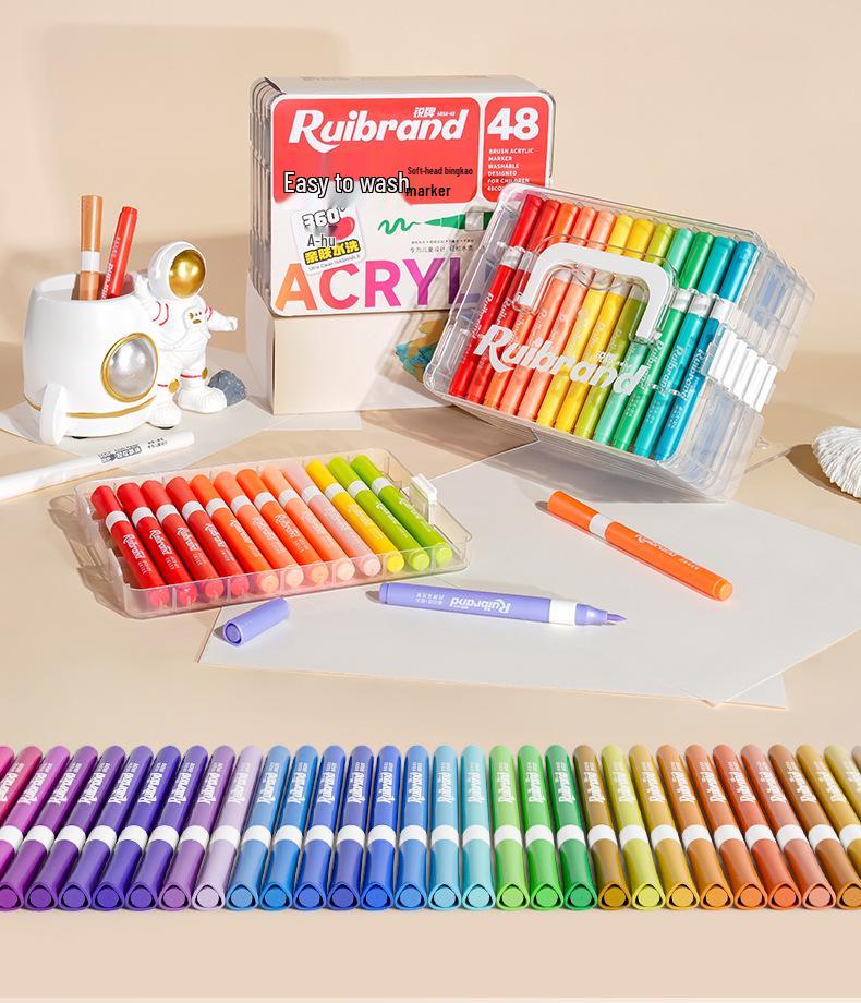 Non-Toxic Washable Watercolor Marker for Kids - Non-Bleed & Layerable