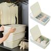White Underwear Storage Box Thickened Cabinet Organizer Creative Storage Case  Sock Underpants Bras