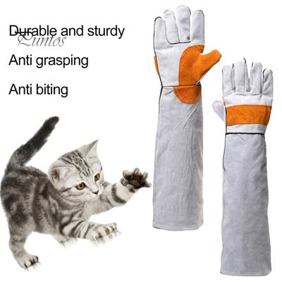 1 Paar Handschuhe zum Umgang mit Tieren, bissfester Langarmschutz, verdickter, bissfester Handschuh für Katzen, Hunde, Vögel, Reptilien