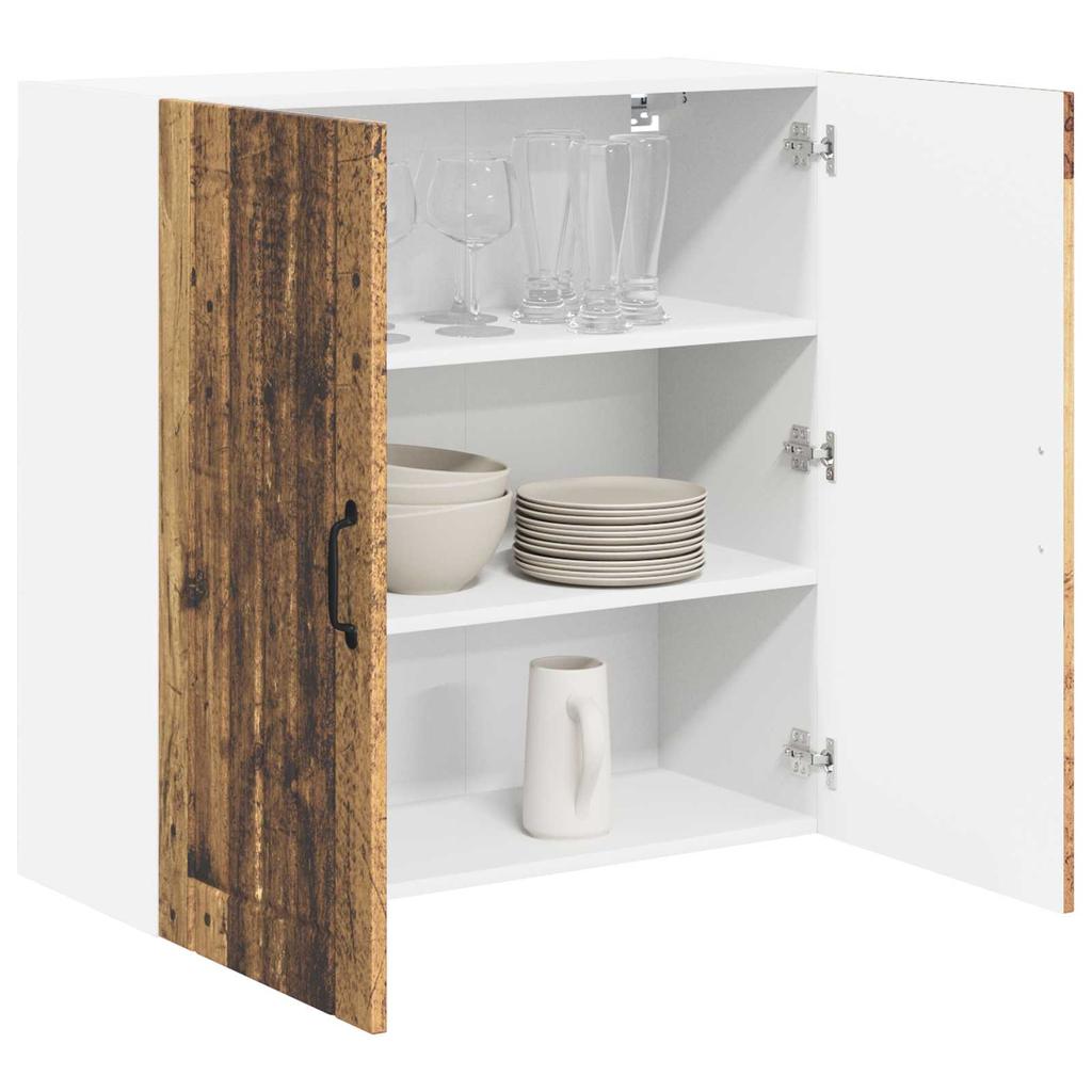 Wall Cabinet LUCCA Reclaimed Wood 80 X 31 X 80 Cm Wood Based Panel