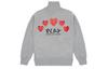 Sudadera CDG Play para Hombre Cuello Alto Cardigan Moderado AZ-T252-051-051