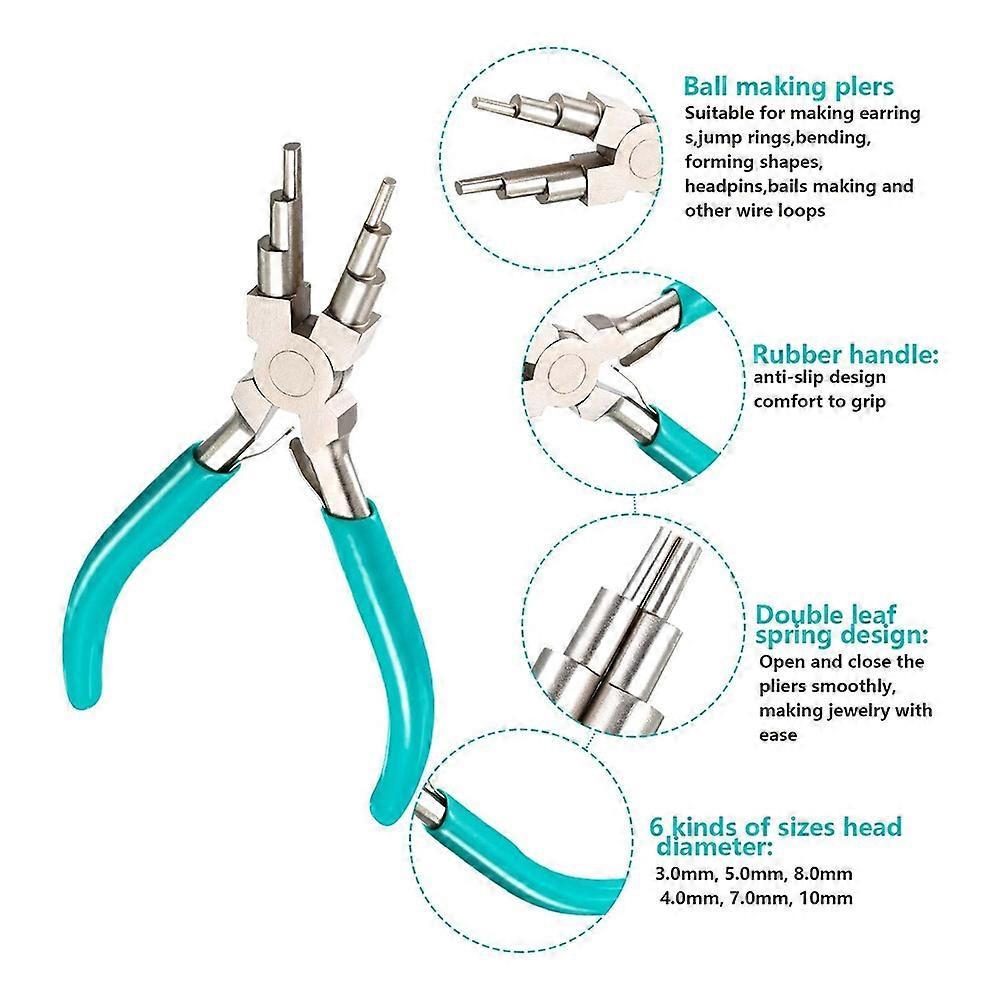 2 Pieces Jewelry Making Tool 6 In 1 Jewelry Pliers Wire Bending Pliers for Jewelry Making Beading Wire DIY Crafts