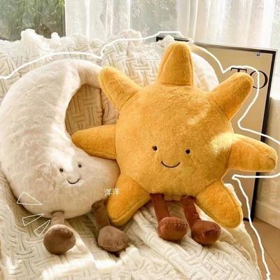 Sun Moon Cute Bed Pillow Soothes Sleep Leg Pillow Throw Pillow Memory Foam