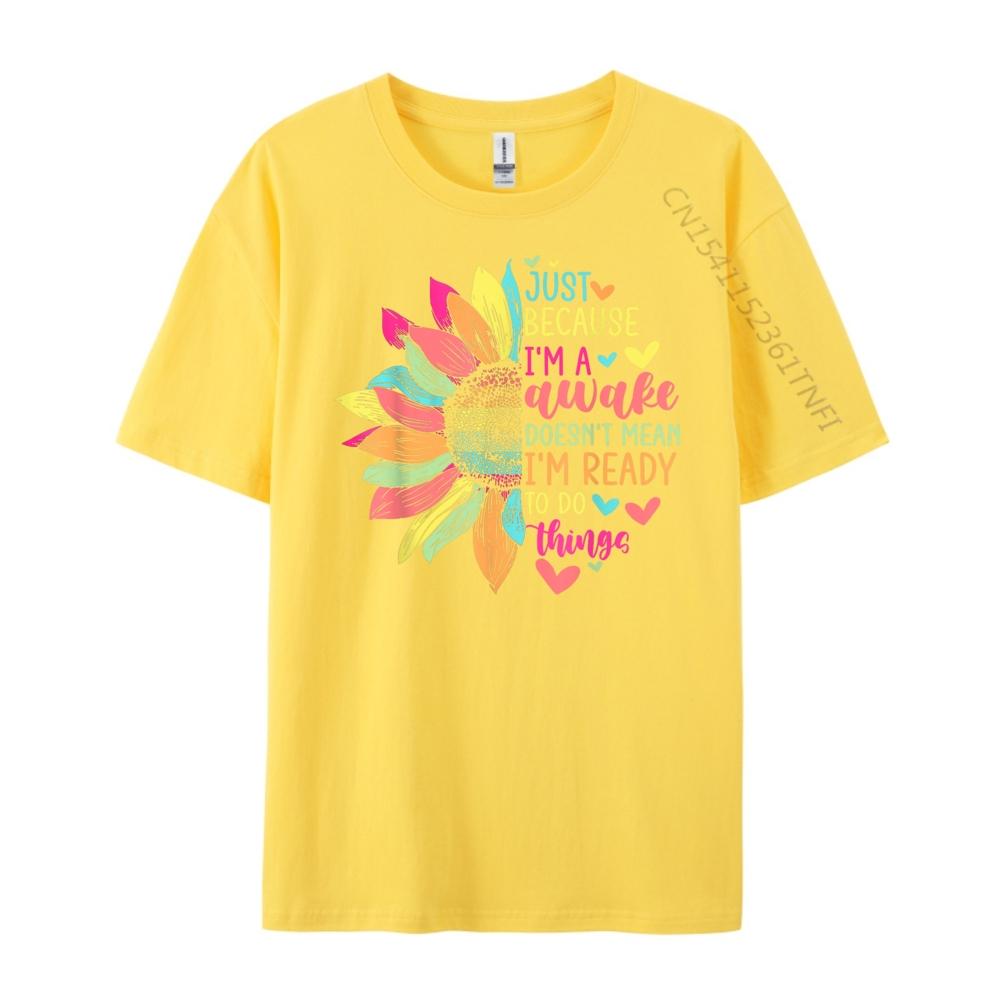 Nur weil ich wach bin Lustig für Tweens Teens Retro Groovy Grafikshirts Band T-Shirts