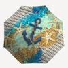 1pc Nautical Anchor Rope Starfish Coastal Decor Umbrella with Plastic Handle,Suitable for All Seasons Umbrellaptys26004