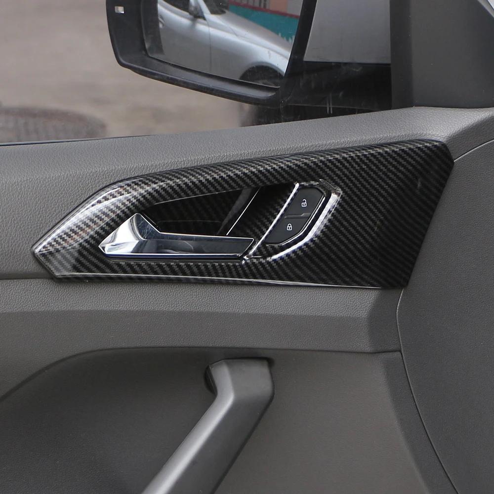 For Volkswagen VW T-Cross Tcross 2018 - 2025 LHD Door Handle Cover Decoration Sticker Trim Interior Accessories